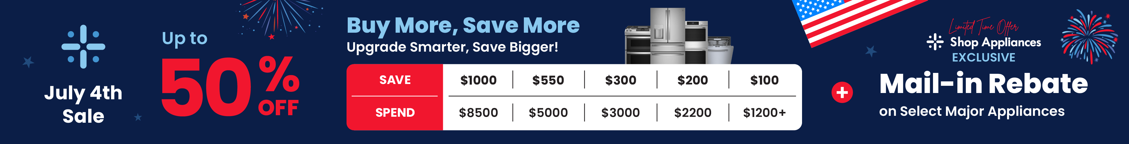 July 4th Blowout savings banner